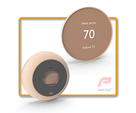 3d smart thermostat with digital screen on furnace repair near me by delta p buffalo ny