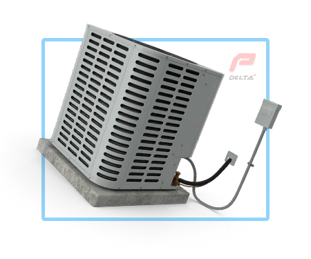 image of 3d air conditioning unit for delta p web page about zoning systems