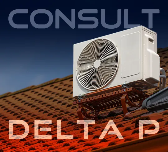 image of ac unit on roof for delta p web page about consultation in regard to ac repair or install close to buffalo ny