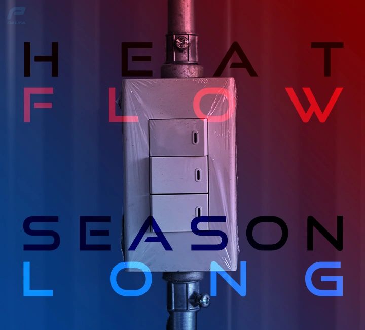 image of appliance switches with heat flow season long title