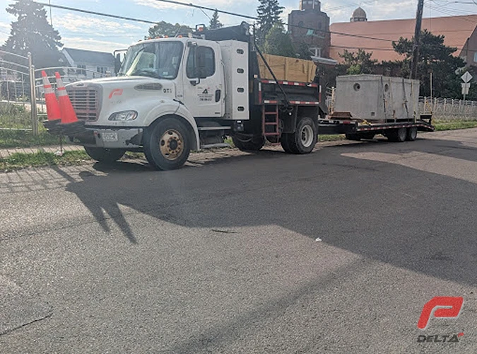 image of delta p ny dumptruck