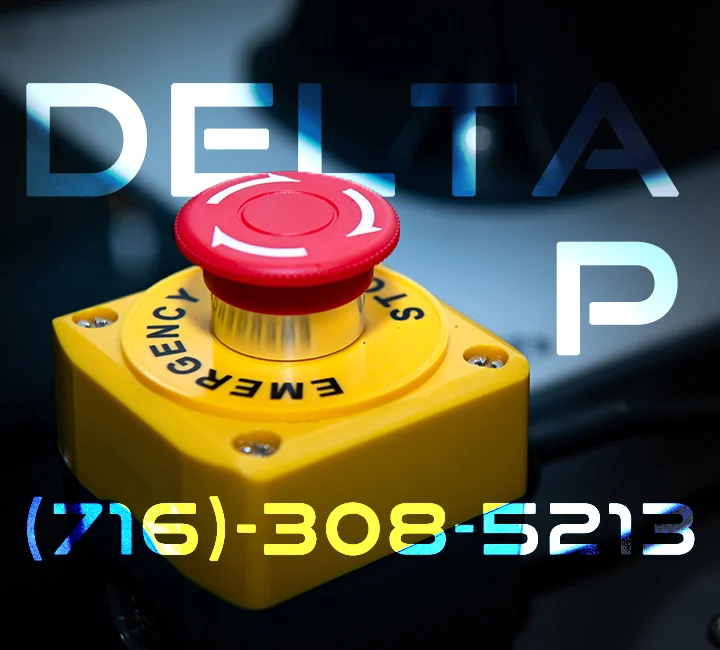 image of emergency button with delta p phone number on emergency plumber near me in buffalo ny webpage