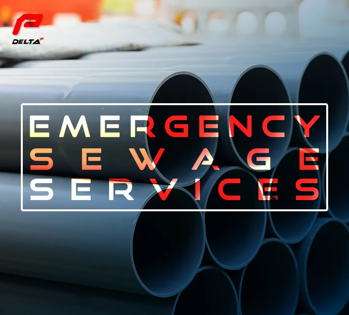 image of sewage pvc pipes to represent delta p emergency sewage repair services in buffalo ny