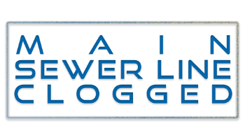 main sewer line clog graphic banner by delta p ny