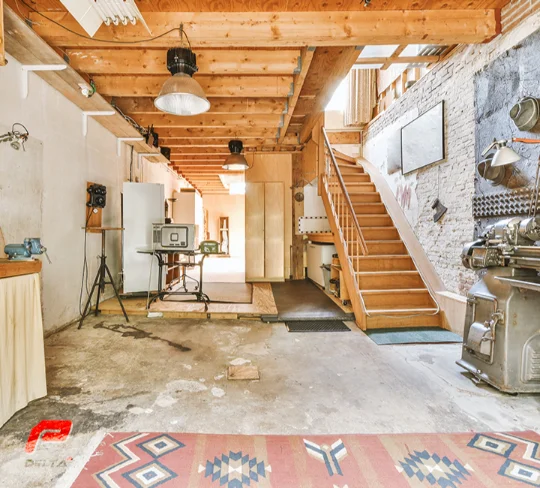 wooden staircase for a decorated basement on sump pump repair page by delta-p